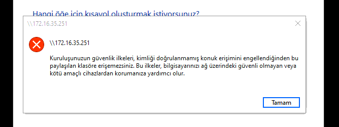 Windows 10 Kuruluşunuzun güvenlik ilkeleri kimliği doğrulanmamış hatası çözümü