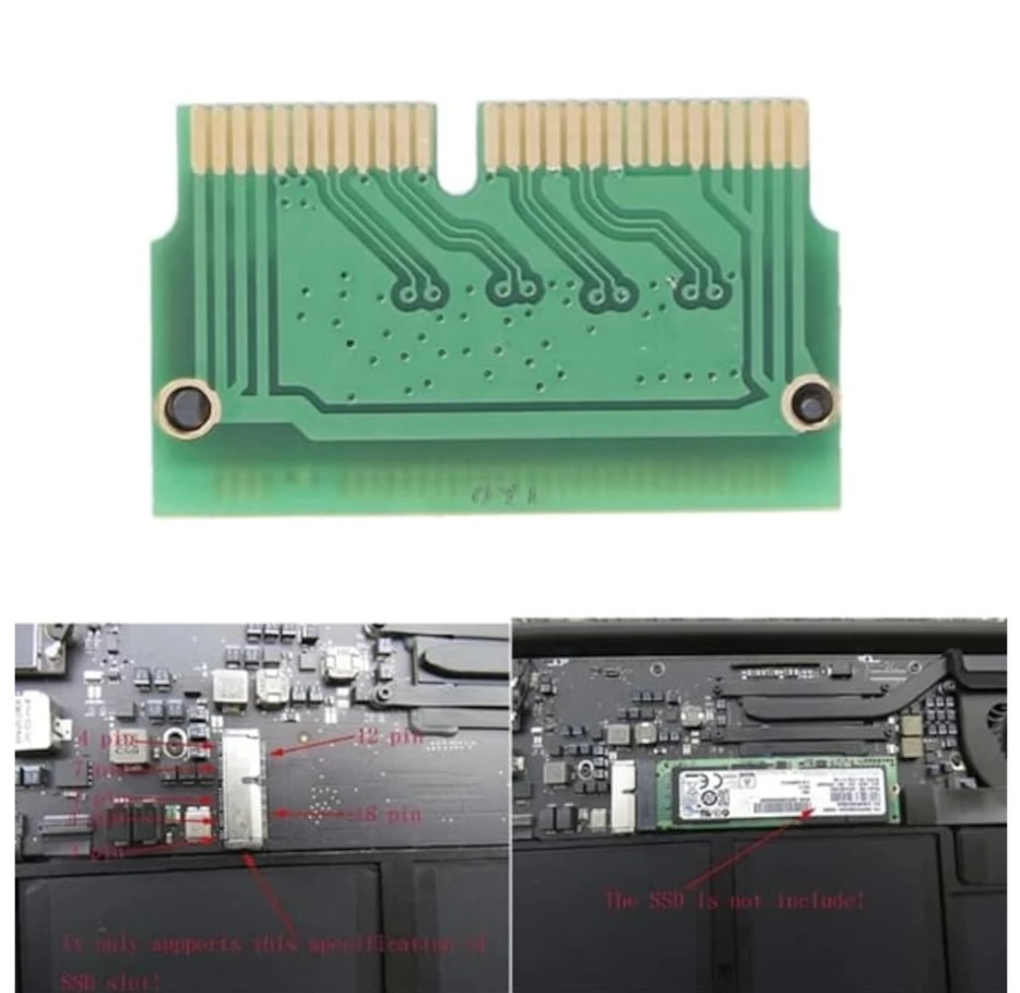 M2 SSD ADAPTÖR KARTI MACBOOK 2013-2014-2015-2016-2017